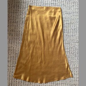 Babaton Aritzia Slip Skirt - Gold - Size 4
